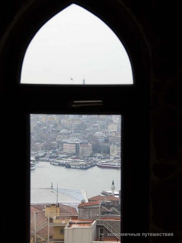 Вид из окна Galata Tower