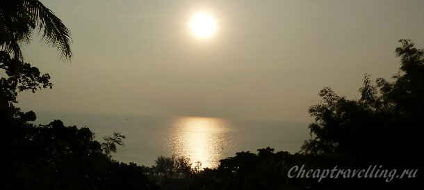 Закат на острове Пхукет в Таиланде